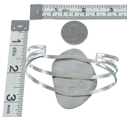 Sterling Silver Turquoise Navajo Cuff Bracelet JX130333